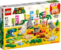 Klocki Lego Super Mario 71418 Kreatywna skrzyneczka – zestaw twórcy, 588 elementów, 3 figurki Wendy, Niebieski Yoshi i Goomba, wiek dziecka 6+