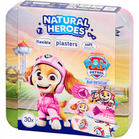 Psi Patrol, Plasterki opatrunkowe Skye, 30 szt., metalowe opakowanie