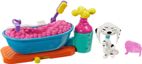 Mattel, Ulica Dalmatyńczyków 101, Kąpiel z bąbelkami, figurka piesek Dolly, wanna z akcesoriami, zestaw prezentowy, 5+