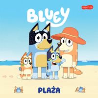 Bluey, książeczka z obrazkami, Bluey. Plaża. Moja czytanka, miękka oprawa, ilustracje na każdej stronie, 24 str.