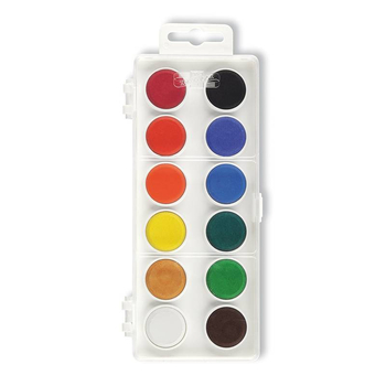 Farby akwarelowe w plastikowym etui, 12 kolorów, Koh-I-Noor