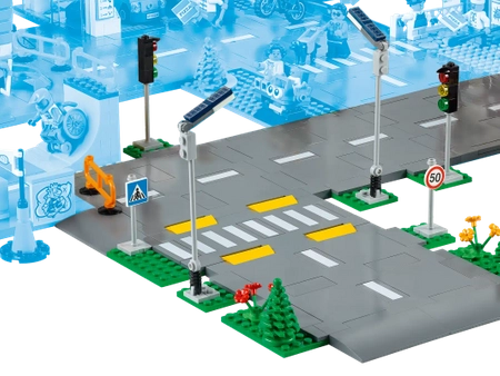 Klocki Lego City 60304 Płyty drogowe, 112 el., zestaw uzupełniający do łączenia różnych budowli w większą całość, wiek dziecka 5+