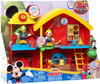 Disney Junior, Myszka Miki, Remiza strażacka z dźwiękami, 4 figurki: Miki, Kaczor Donald, Pluto i kotek, duża zestaw, oryginalna licencyjna zabawka, wiek dziecka 3+