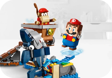 Klocki Lego Super Mario 71425 Przejażdżka wagonikiem Diddy Konga — zestaw rozszerzający, 1157 el. duży zestaw, oryginalne klocki, wiek dziecka 8+