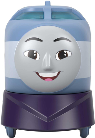 Fisher Price, Tomek i Przyjaciele, Lokomotywa Kenji z wagonikiem, wykonana z metalu i plastiku, oryginalna zabawka z bajki, dla dzieci w wieku 3 lata+