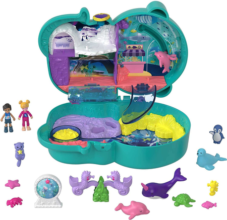 Polly Pocket - Oceanarium - Zestaw z laleczkami i figurkami zwierzątek - Mattel 