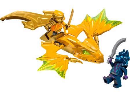 Klocki Lego NINJAGO 71803 Atak powstającego smoka Arina, 27 el., 2 figurki i smok, z serii bajek o ninja, wysoka jakość, oryginalne klocki, pasuje do innych zestawów, wiek dziecka 6+