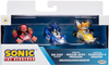 Sonic The Hedgehog, 3 pojazdy z gry i filmu Sonic, Tails i Knuckles, oryginalne samochodziki, na licencji, skala 1:64, wykonane z metalu, idealne na prezent dla fanów