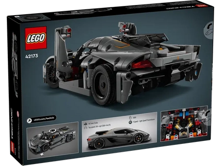 Klocki Lego Technic 42173  Szary hipersamochód Koenigsegg Jesko Absolut, 801 elementów, oryginalne Lego dla dzieci 10+