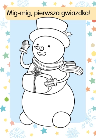 Książeczka Kolorowanka z tatuażami Pierwsza Gwiazdka, 16 tatuaży, oprawa miękka, format 14 x 20 cm, 16 stron