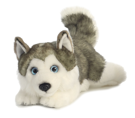 ZWIERZAKI: Aurora World, Maskotka pluszowy piesek husky, 28 cm, seria MiYoni, miły w dotyku plusz, dla dzieci w wieku od 0+