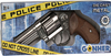 Gonher, Pistolet na kapiszony Rewolwer policyjny, 12 strzałów, 6067/0, metalowy, ciężki, solidny, dla chłopców w wieku 3+