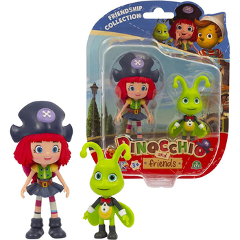 Pinokio i przyjaciele, figurki 2-pak, Frida i Gadający Świerszcz, zestaw 2 figurek, można ruszać kończynami, od renomowanego producenta, oryginalne licencyjne zabawki, dla dzieci w wieku 3+