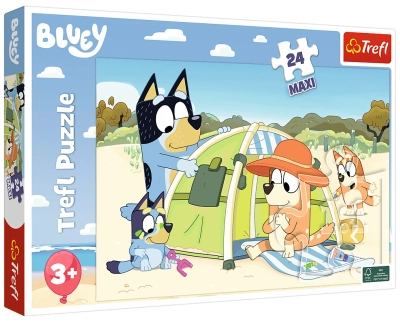 Bluey, Puzzle Maxi 24 el. układanka 60 x 40 cm dla dzieci w wieku 3+, oryginalna od Trefla