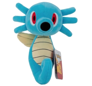 Pokemon, Maskotka pluszowa żółto niebieski Horsea, 20 cm, konik morski, pluszak licencyjny i oryginalny, miły materiał, dla fanów w wieku 2 lata+