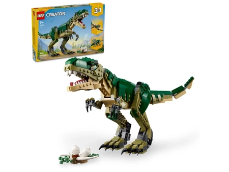 Klocki Lego Creator 3-w-1 31151 Tyranozaur, możliwość zbudowania 3 różnych dinozaurów: tyranozaura, triceratopsa lub pterodaktyla, aż 626 elementów, klocki oryginalne, szybka dostawa, wiek dziecka 9 lat+