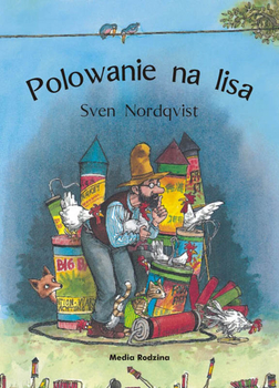 Pettson i Findus, Książka opowiadanie z ilustracjami, Polowanie na lisa, duży format A4, twarda okładka, 24 strony