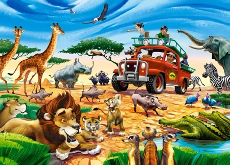 Puzzle 180 el. Safari Adventure Castorland – Zwierzęta Afryki dla dzieci 7+
