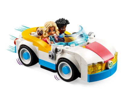 Klocki Lego Friends 42609 Samochód elektryczny i stacja ładująca, 170 elementów, samochód i 2 figurki, wiek dziecka 6+