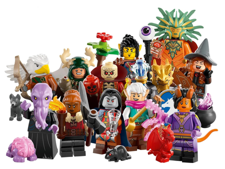 Klocki Lego 71047 Minifigures Dungeon and Dragons seria 27, minifigurki kolekcjonerskie, 12 postaci do zebrania, Aarakocra Ranger, oryginalne Lego dla dzieci 5+