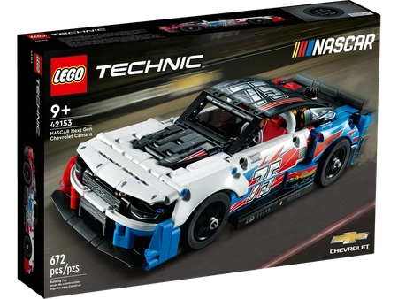 Klocki Lego Technic 42153 Chevrolet Camaro ZL1 NASCAR, 672 elementy, oryginalne Lego, idealny prezent dla chłopca 9+