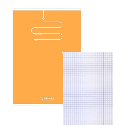 Herlitz, Zeszyt w kratkę, format A5, 60 kartek, Pomarańczowa okładka, seria Color Blocking, gramatura 70g