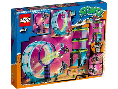 Klocki Lego City Stuntz 60361 Ekstremalne Wyzwanie Kaskaderskie, 385 elementów, dla dzieci  7+, oryginalne, idealne jako prezent