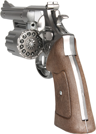 Gonher, Pistolet na kapiszony Rewolwer policyjny, 12 strzałów, 6067/0, metalowy, ciężki, solidny, dla chłopców w wieku 3+