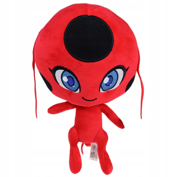 Play by Play, Miraculum: Biedronka i Czarny Kot, czerwona maskotka Kwami Tikki 28 cm, wykonana z pluszu, oryginalna zabawka z bajki, na licencji, pluszak od renomowanego producenta, dla dzieci w każdym wieku 0+