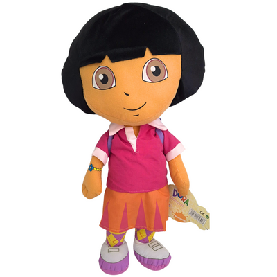 Dora poznaje świat, Duża maskotka Dora 48 cm, oryginalna licencyjna zabawka, dla dzieci w każdym wieku