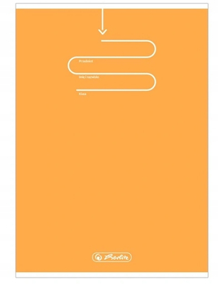Herlitz, Zeszyt w kratkę, format A5, 60 kartek, Pomarańczowa okładka, seria Color Blocking, gramatura 70g