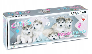 Farby plakatowe 12 kolorów, Piesek, Starpak