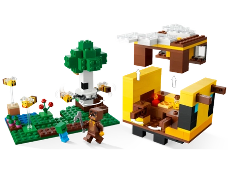 Klocki Lego Minecraft 21241 Pszczeli ul, 254 elementy, wprost z popularnej gry, oryginalne klocki, wysoka jakość, dla dzieci w wieku 8+