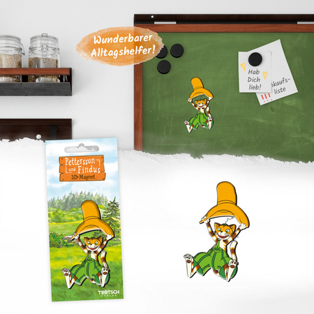 Pettson i Findus, magnes 3D na lodówkę Findus, 7 x 11 cm