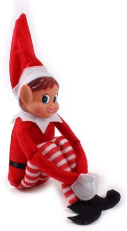 Miękka figurka Niegrzeczny Elf - dziewczyna, wysokość 32 cm, zabawa adwentowa dla dzieci