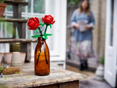 Klocki Lego 40460 Róże, 120 el., dwie róże do zbudowania z regulowanymi łodygami, wys. róży 26 cm, oryginalne, wiek 8+