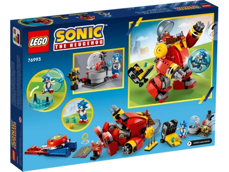 Klocki Lego Sonic the Hedgehog 76993 Sonic kontra dr Eggman i robot Death Egg, 615 elementów, oryginalne klocki dla fanów gry i filmu, wiek dziecka 8+