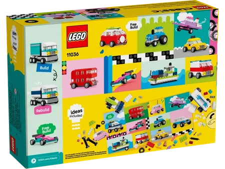 Klocki Lego Classic 11036 Kreatywne pojazdy, 900 elementów, oryginalne klocki, dla dzieci 5+, super pomysł na prezent