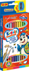 Kredki ołówkowe dwustronne z temperówką, 12 sztuk, Bambino