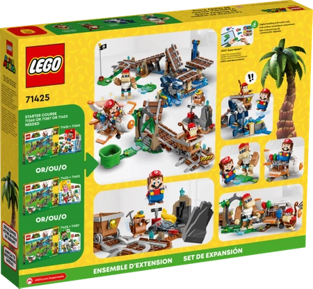 Klocki Lego Super Mario 71425 Przejażdżka wagonikiem Diddy Konga — zestaw rozszerzający, 1157 el. duży zestaw, oryginalne klocki, wiek dziecka 8+