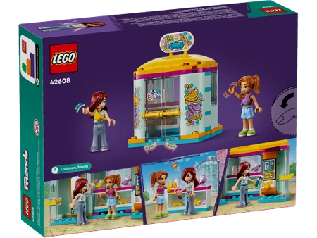 Klocki LEGO FRIENDS 42608 Mały sklep z akcesoriami, zestaw dla dziewczynek, 129 elementów, 2 mini figurki, sklepik z licznymi akcesoriami, oryginalne klocki, wiek dziecka 6+