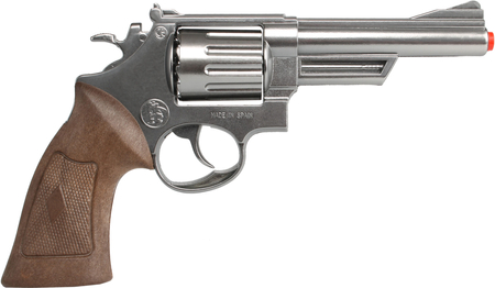 Gonher, Pistolet na kapiszony Rewolwer policyjny, 12 strzałów, 6067/0, metalowy, ciężki, solidny, dla chłopców w wieku 3+