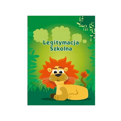 Okładka na legitymację szkolną - zielona Lew