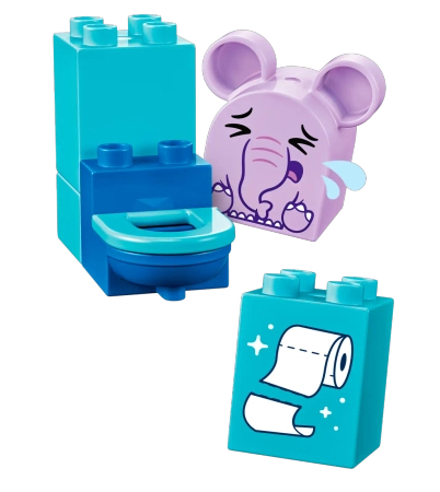 Klocki Lego Duplo 10413 Codzienne czynności : Kąpiel, 15 elementów, nauka przez zabawę, solidne klocki dla najmłodszych dzieci w wieku od 18 miesięcy+