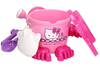 Androni, Włoskie zabawki na plażę - Wiaderko Foremki - Hello Kitty 104, z wysokiej jakości plastiku, bezpieczne dla dzieci, 11 elementów
