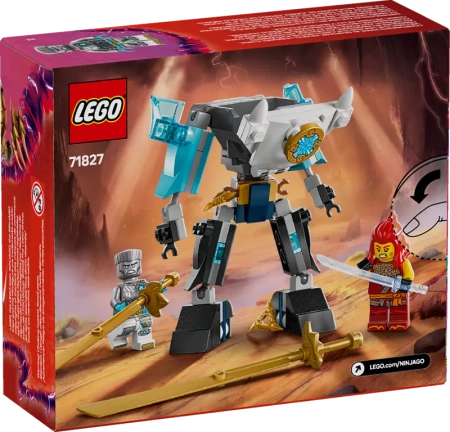 Klocki Lego Ninjago 71827 Mech w zbroi bojowej Zane’a, 92 elementy, oryginalne klocki dla fanów Ninjago, nowość od Lego