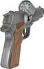 Gonher, Pistolet na kapiszony, 8 strzałów, Mały Policjant 125/1, wykonany z metalu, da chłopców w wieku 3+, Gold Collection