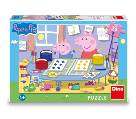 Dino Toys, Świnka Peppa, Puzzle Artyści, 24 el.