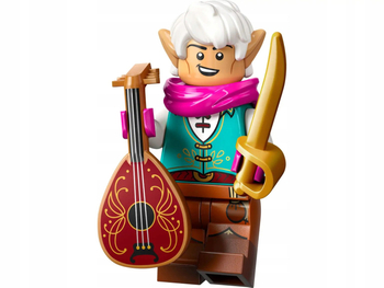 Klocki Lego 71047 Minifigures Dungeon and Dragons seria 27, minifigurki kolekcjonerskie, 12 postaci do zebrania, Elf Bard Niesamowici Wojownicy, oryginalne Lego dla dzieci 5+