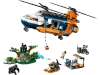 Klocki Lego City 60437 Helikopter badaczy dżungli w bazie, 881 elementów, oryginalne klocki, dla wielbicieli przygód
